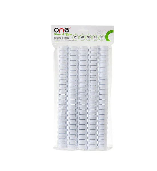 @ONE Plastic BindingCombs25mm.(10/Pack)White Оригинал