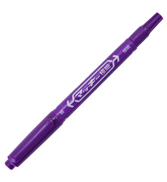 ZEBRA Twin Tip Permanent Marker Purple Оригинал