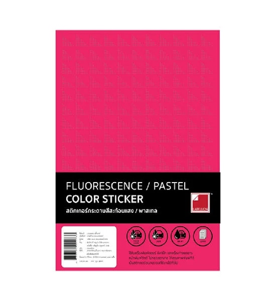 LABELLON Fluorescent Color Label Sticker A4 Magenta (30Sheets/Pack) Оригинал