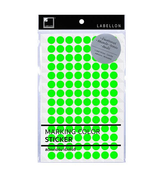 LABELLON Sticker Fluorescent 13mm. Green Оригинал