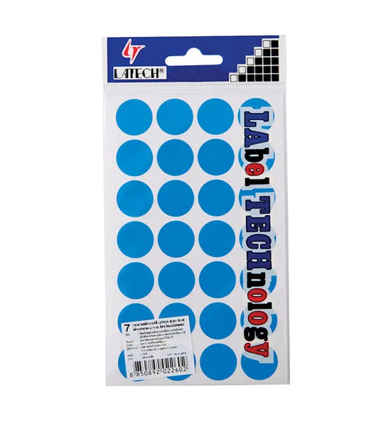 LATECH LATECH สติกเกอร์กระดาษสี รุ่น C-301 สีฟ้า ขนาด 19 มม. Оригинал