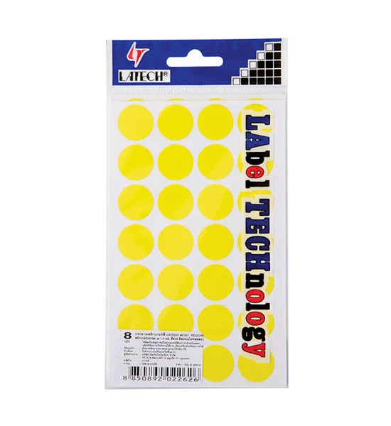 LATECH Paper Sticker 19 mm. Yellow Оригинал