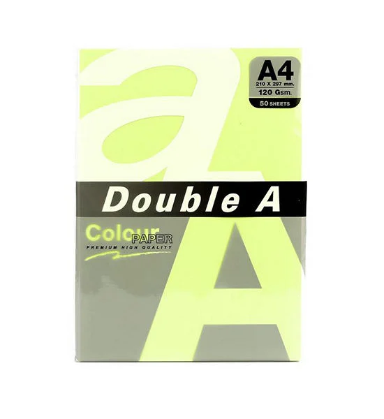 DOUBLE-A Colour Card Paper A4 120gsm. Green(50/Pack) Оригинал