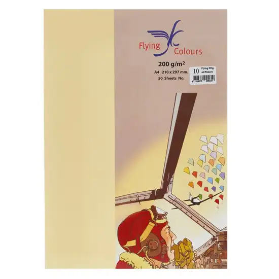 Flying 10 Colour Copier Paper A4 200gsm. Yellow (50/Pack) Оригинал