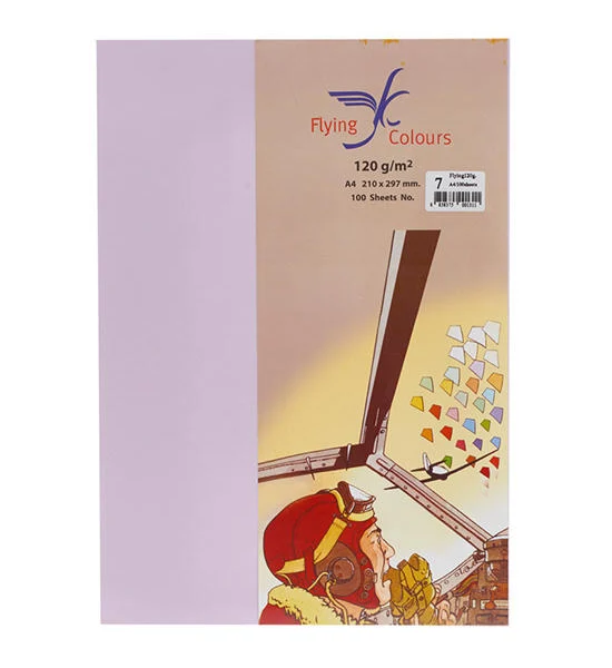 Flying 07 Colour Card Paper A4 120gsm. Purple(100Sheets/Pack) Оригинал