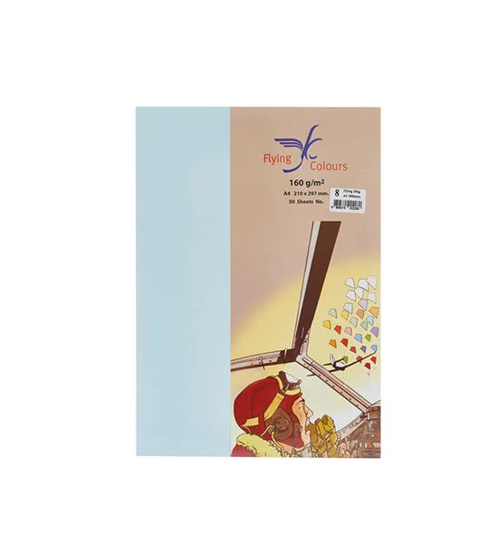 Flying 08 Colour Card Paper A4 160gsm. Light Blue (50/Pack) Оригинал