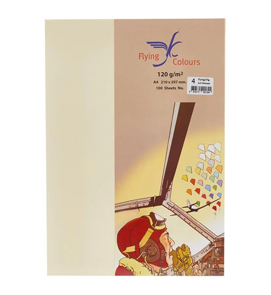 Flying 04 Colour Card Paper A4 120gsm. Cream(100Sheets/Pack) Оригинал