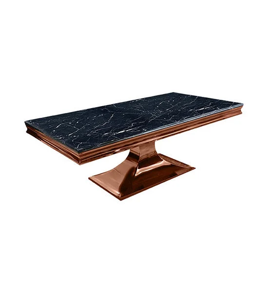 CHIC REPUBLIC Black/Rose Gold Coffee Table HERNANDEZ-RG/130 MARBLE Оригинал