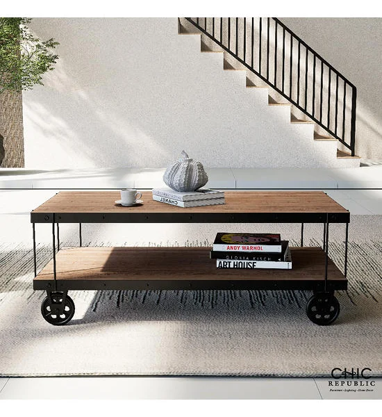 CHIC REPUBLIC Dark Grey/Natural Coffee Table STATION/122 Оригинал