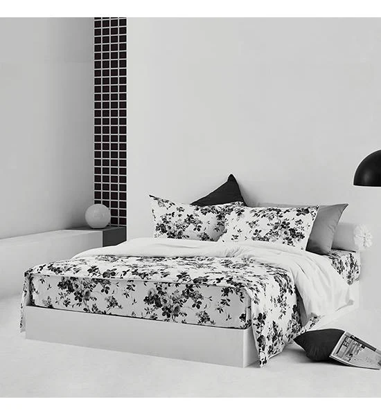LOTUS Duvet cover Size 90" x 100" Lotus Black & White-LI-BW 03W Оригинал