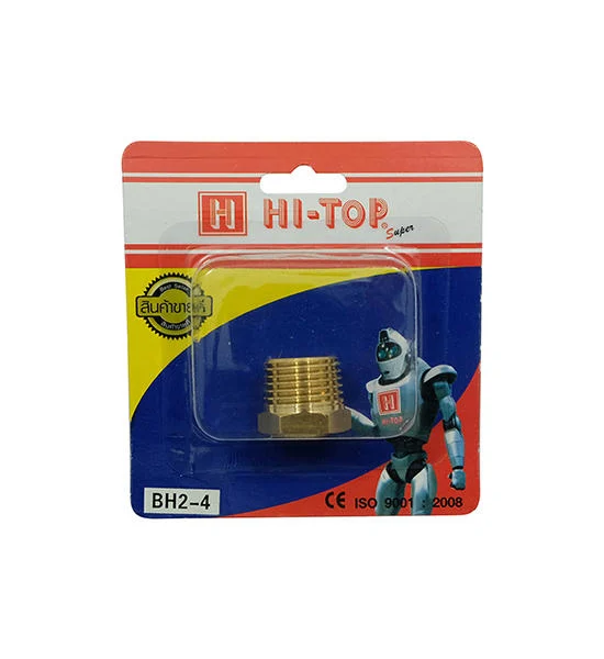 Hi-Top Gold Brass Connector Reduce Female-Male BH 2-4 Size 1/4 - 1/2 Inch Оригинал
