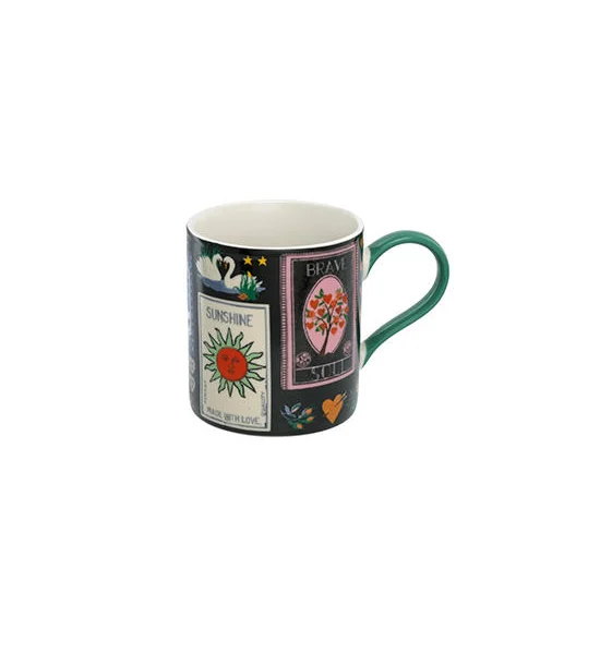 Cath Kidston Black Rosie Fine China Mug Keep Kind Оригинал
