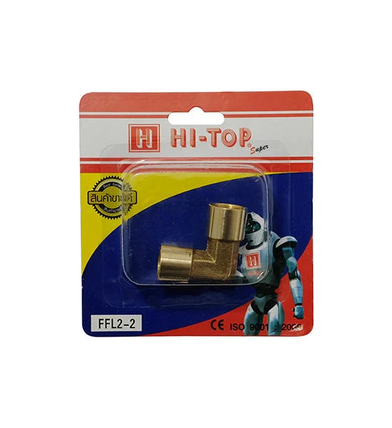 Hi-Top Gold Brass Connector V Shape Female-Female FFL 2-2 Size 1/4 - 1/4 Inch Оригинал