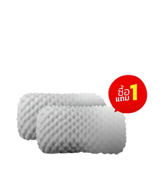 SIAMLATEX (Buy 1 Get 1 Free) Latex Pillow Durian Charcoal Model White Оригинал