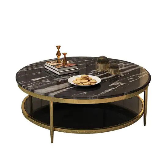 SHIRA FURNITURE (Per-order 30 Day )Black-Center table in the living room, marble width 100 cm. Оригинал