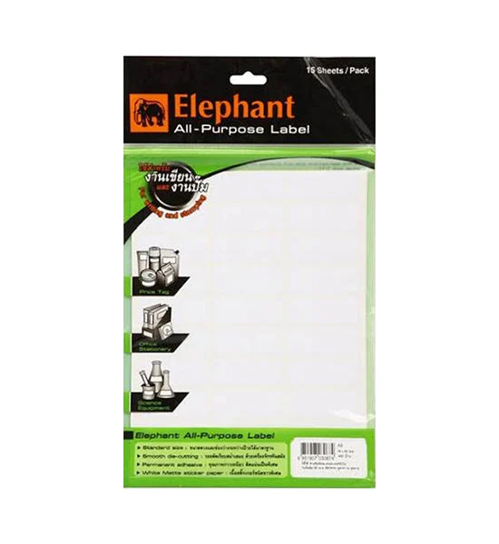 ELEPHANT White Label A9 LAB Size 19 x 50 mm (Pack 15 Sheet) Оригинал