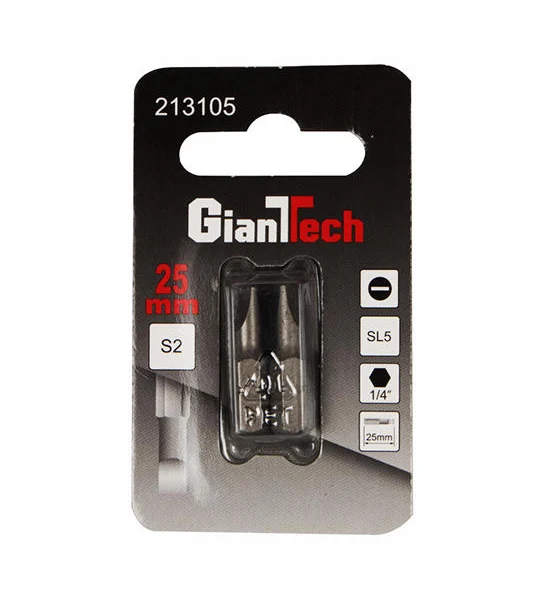 GIANTTECH Black Screwdriving Bits No. 213105 Size SL5 x 25 mm Оригинал