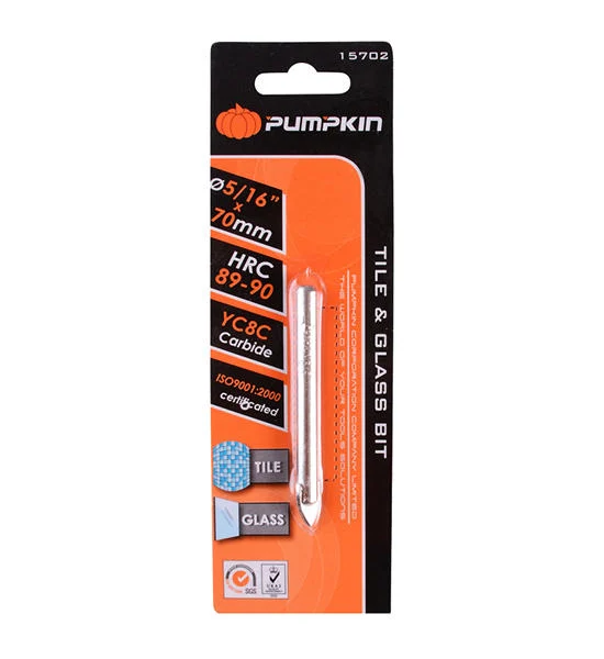 PUMPKIN Silver Glass Drill Bits No. 15702 Size 5/16 Inch x 70 mm Оригинал