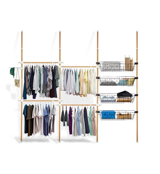 TUGU BROWNCLOTHES RACK WITH 4 BARS 4 BASKETS TUGU Оригинал