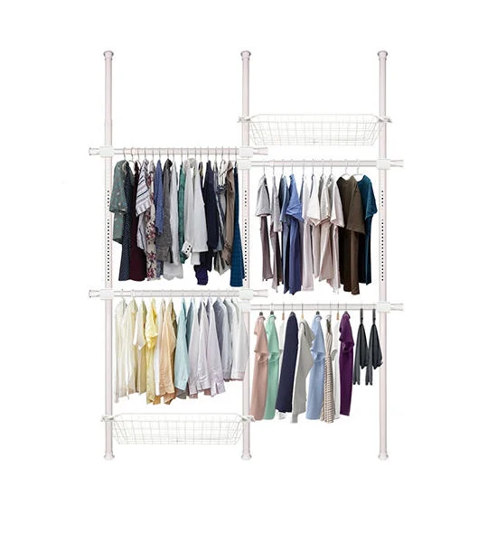 TUGU PURE  WHITE  CLOTHES RACK WITH 4 BARS   2  BASKETS  TUGU Оригинал