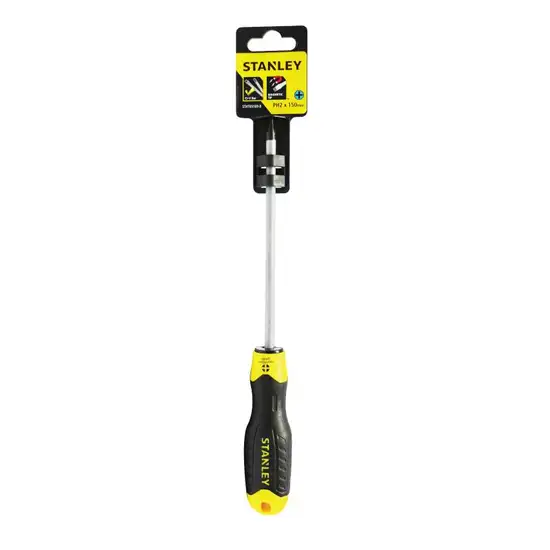 STANLEY Black-Yellow Phillps Scerwdriver STMT60811-8 Size PH2 x 6.0 Inch Оригинал