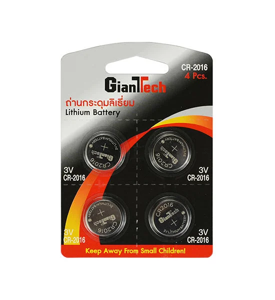 GIANTTECH Lithium Battery CR-2016 (Pack 4 Lump) Оригинал