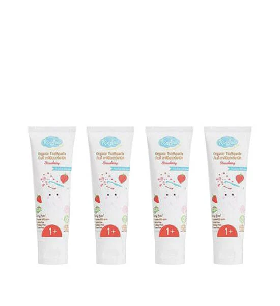 KINDEE Kindee Organic Toothpaste Stawberry 50 g Multi-Color 4 Pcs. Оригинал