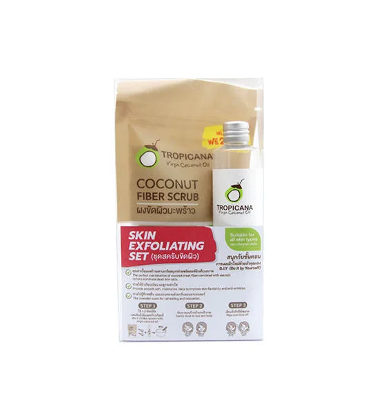 TROPICANA Coconut Fiber Scrub 50 g.+Coconot Oil 100 ml. Оригинал