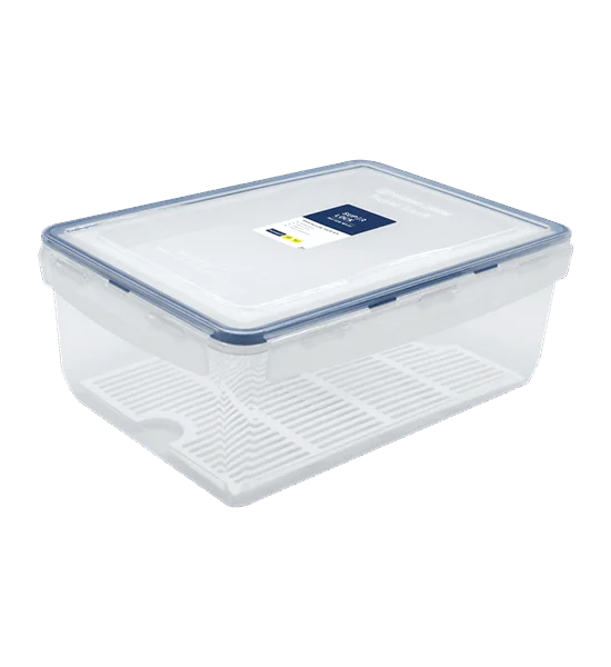 SUPER LOCK White-Clear Square Food Container With Lock Lid SUPER LOCK รุ่น JCP-5058 Size 7,200 ml Оригинал