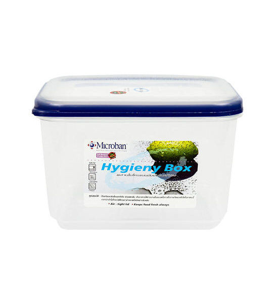 Micronware White-Blue Square Food Container MICRON WARE JCP-5036 Size 2,680 ml Оригинал