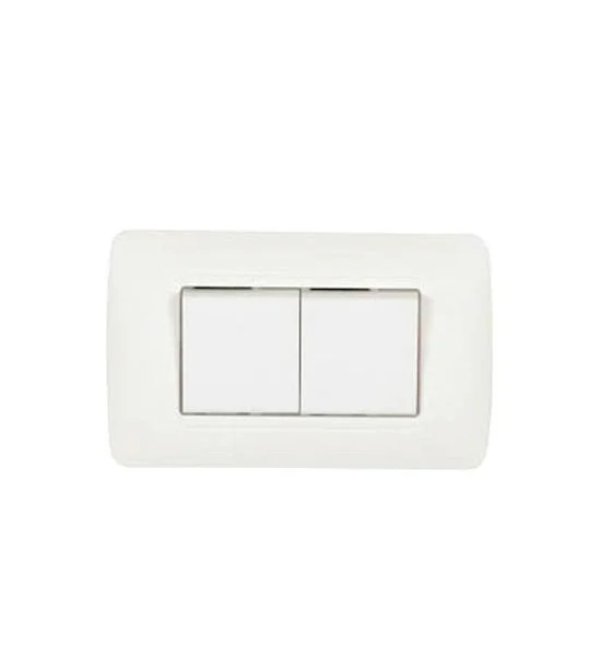 BTICINO White 2 WAY SWITCH 1 MODULE COMPLETE SET BTICINO BAMBOO SAE2003T2B15 Оригинал
