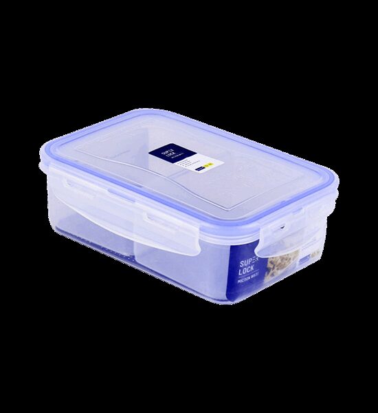 SUPER LOCK White-Blue Square Food Container 2 Compartment SUPER LOCK SUPER LOCK JCP-6115/2 Size 890 ml Оригинал
