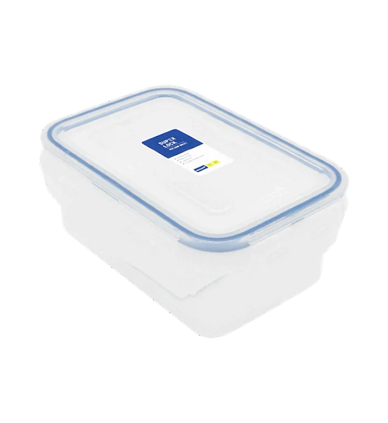 SUPER LOCK White-Blue Square Food Container with Lock Lid SUPER LOCK JCP-6855/1 Size 600 ml Оригинал