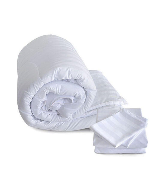 LUCKY MATTRESS 3.5 Ft. Height 14 Inches Mp 002 Micro Touch Premium Bedsheet And Duvet White Оригинал