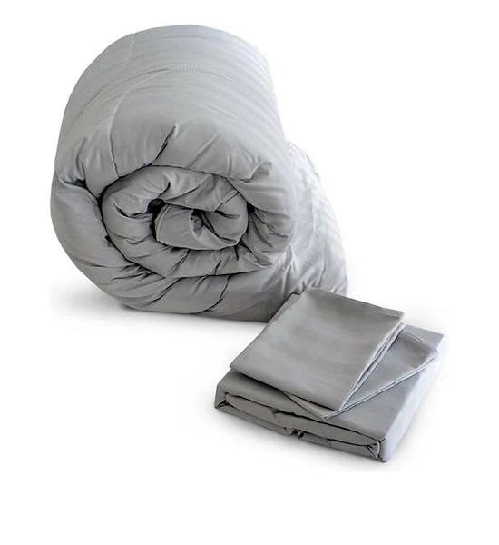 LUCKY MATTRESS 3.5 Ft. Mp 004 Micro Touch Premium Bedsheet And Duvet Light Grey Оригинал