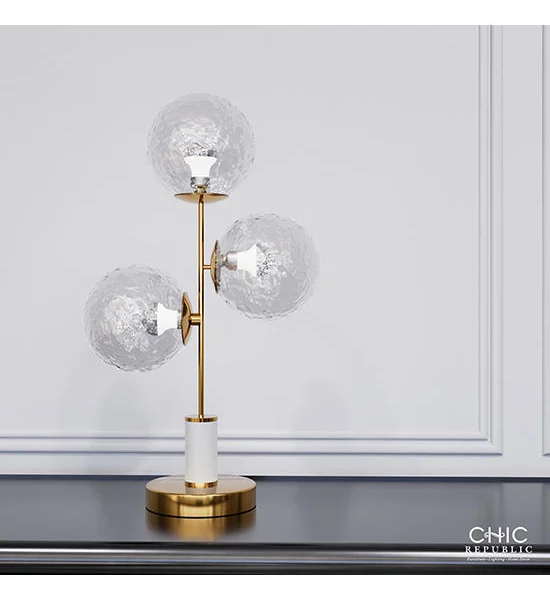 CHIC REPUBLIC Brass with White/Gold Table Lamp with USB TIA/3-USB Оригинал