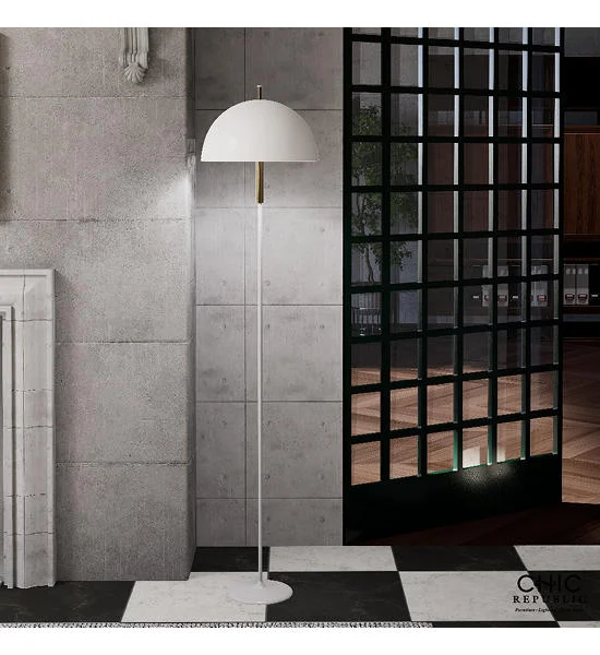 CHIC REPUBLIC White/Antique Brass Floor Lamp ERIK Оригинал
