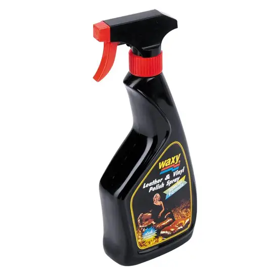 WAXY Black Leather & Vinyl Polish Spray Size 450 CC Оригинал