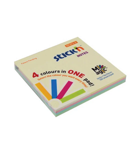 STICK N Magic Pads Pastel 3x3" Pastel Asst. (5/Pack) Оригинал