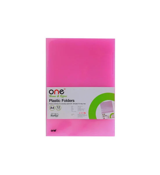 @ONE Plastic Folder A4 Pink (12/Pack) Оригинал