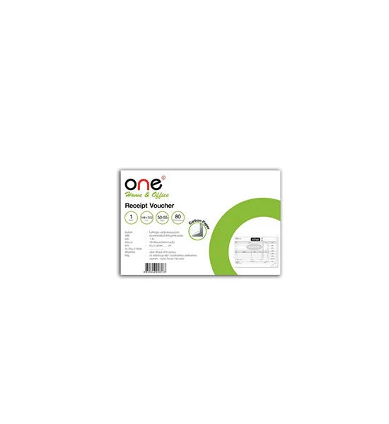 @ONE Receipt Voucher 14.6x22cm. 1 Ply 80Sheets (5Books/Pack) Оригинал