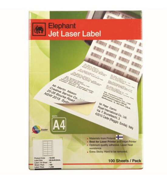 ELEPHANT ELEPHANT ป้ายสติกเกอร์คอมพิวเตอร์ รุ่น 18-038 ขนาด 38x21.2 มม. Оригинал