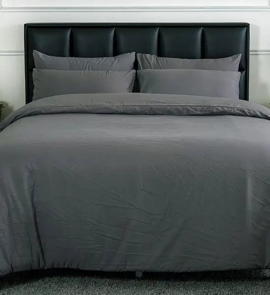 LUCKY MATTRESS 5 Ft. 12 Inches MC 009 Bedsheet And Duvet Micro Touch Earth Tone Stlye Grey Оригинал