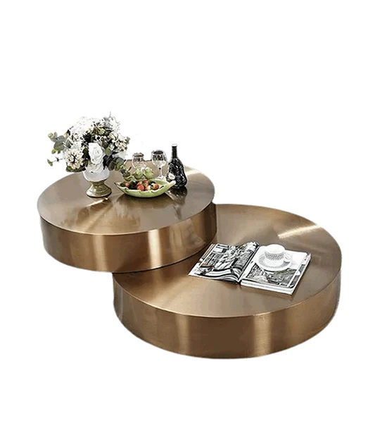 SHIRA FURNITURE (Per-order 30 Day) Gold color - stainless steel center table, swivel 360 degrees Оригинал