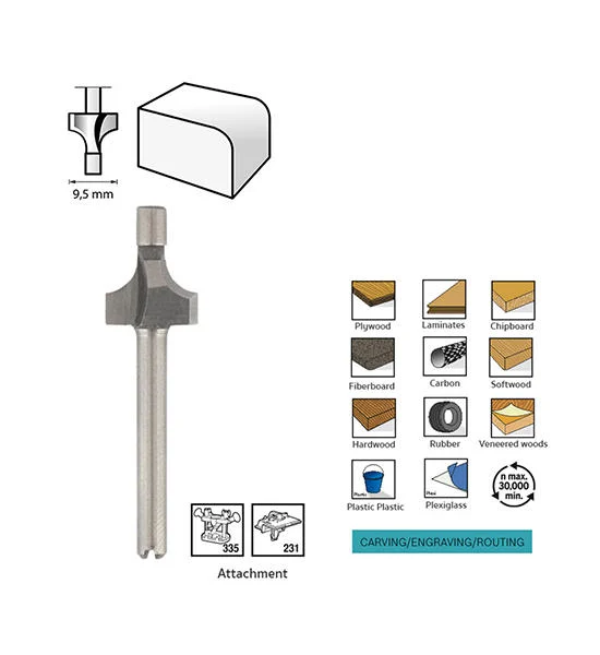 DREMEL Dremel Router bit  9.5 mm. 615 Оригинал