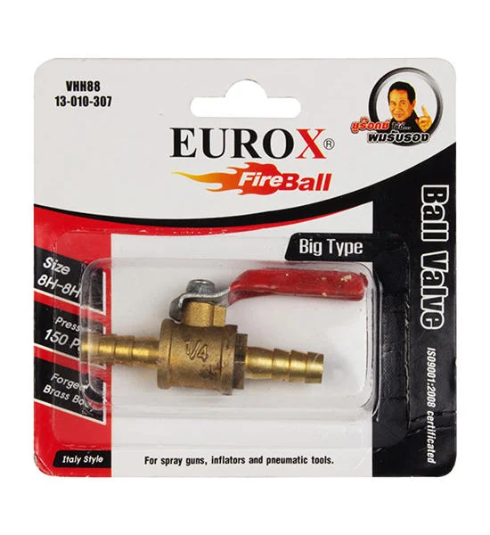 EUROX Ball Valve H-H Size 2 Shares Brass Оригинал