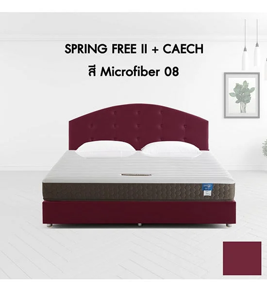 LOTUS Mattress Spring Free II + BEDFRAME CZECH - Microfiber08 Size 6 FT. PURPLE Оригинал