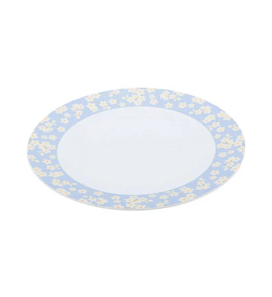 SUPERWARE White - Blue Melamine Round Plate AVA P 421-8 Size 8 inch Оригинал