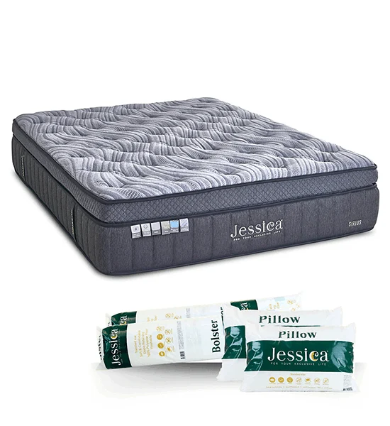JESSICA BEDDING Bamboo Charcoal knit fabric + Pocket spring 7 zone Mattress Model ZIRIUS size 5 FT Оригинал