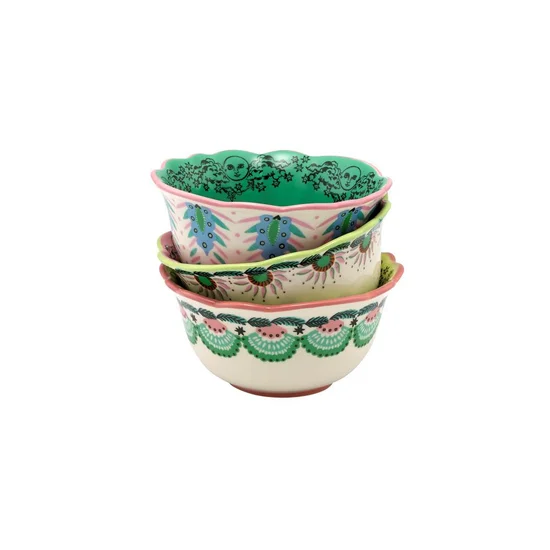 Cath Kidston Pink/Mint Celestial Set Of 3 Scallop Dip Bowls Оригинал